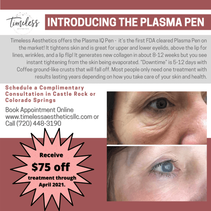Plasma Pen Treatments Now Offered in Castle Rock & Colorado Springs!