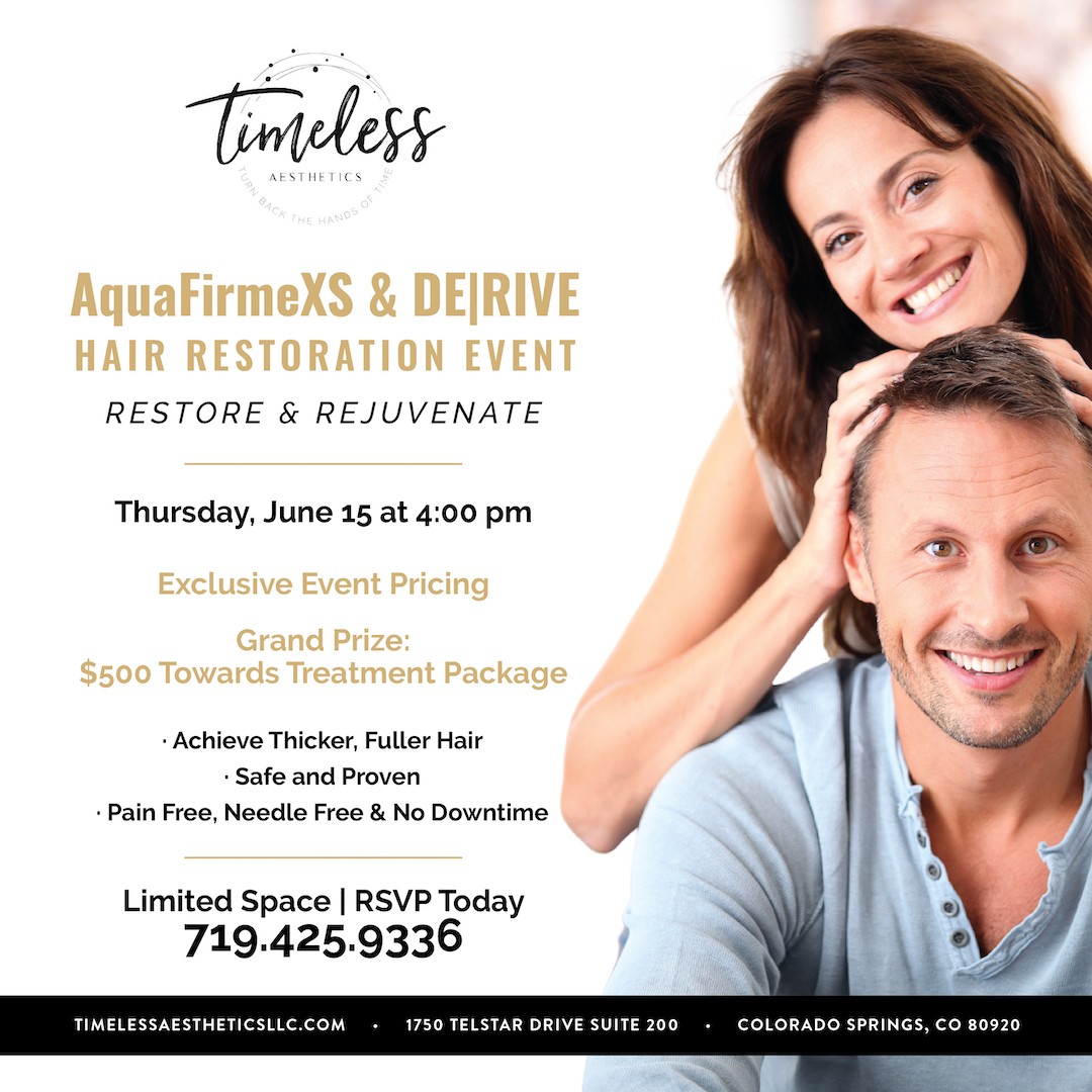 Join Us For Our AquaFirme XS & De|Rive Hair Restoration Event