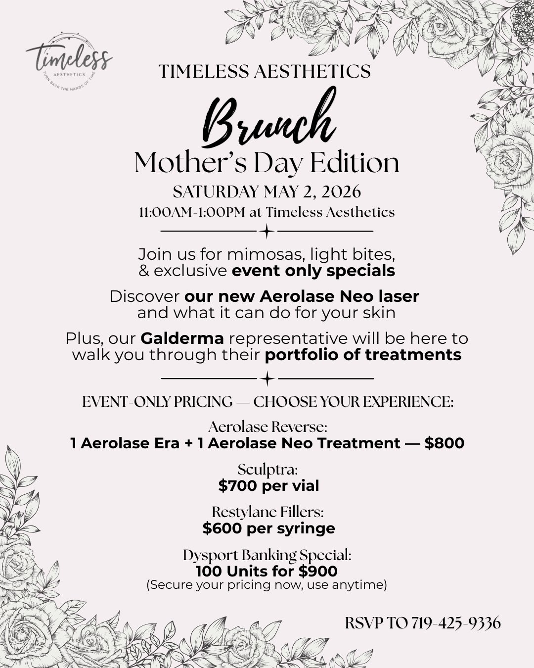 Timeless Aesthetics, LLC | Events Colorado Springs Medical Spa Events; Colorado Springs Med Spa Specials