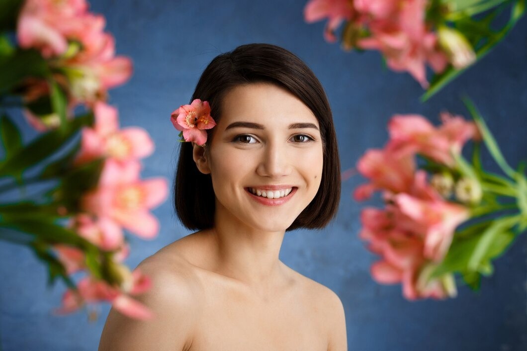Young confident woman smiling after Jeuveau® Newtox treatment